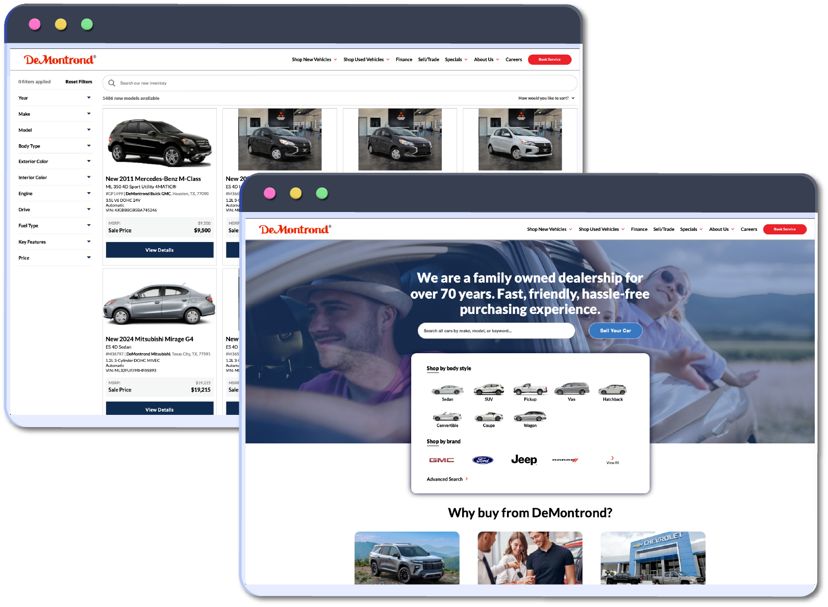 Automotive Website Vendor Sample Demontrond Auto Group